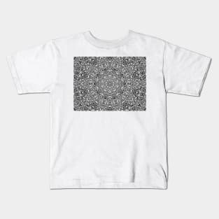 Thai pattern shapes, black and white, Vector abstract modern minimalist Kids T-Shirt